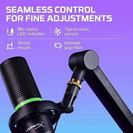 HyperX DuoCast - RGB USB Condenser Microphone for PC, PS5, PS4, Mac, Gaming, Streaming, Podcasts, Twitch, YouTube, Discord (4P5E2AA) - Unboxify