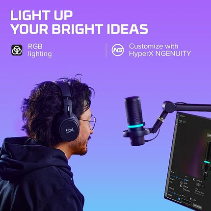 HyperX DuoCast - RGB USB Condenser Microphone for PC, PS5, PS4, Mac, Gaming, Streaming, Podcasts, Twitch, YouTube, Discord (4P5E2AA) - Unboxify