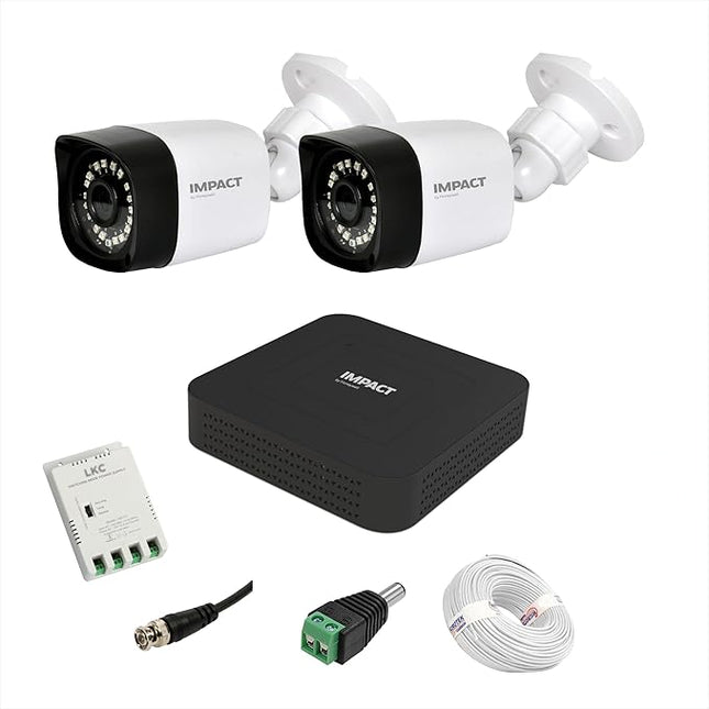 HONEYWELL 2 MP Wired CCTV KIT with 4 Channel DVR I 2 Bullet Cameras I 1 TB Hard Disk & Accessories I Made in India I White (I-MKIT4CH-5_HI) - Unboxify