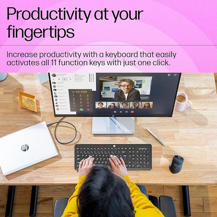 HP K260 Wireless Keyboard/Quick/Comfy/Accurate/Plug and Play/LED Indicators - Unboxify