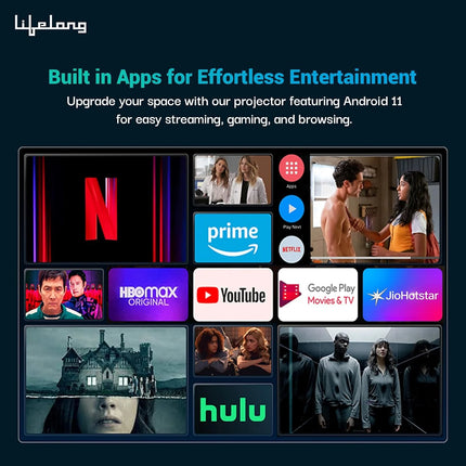 Lifelong TruePixel Pro Smart LED Projector with Built-In Live TV