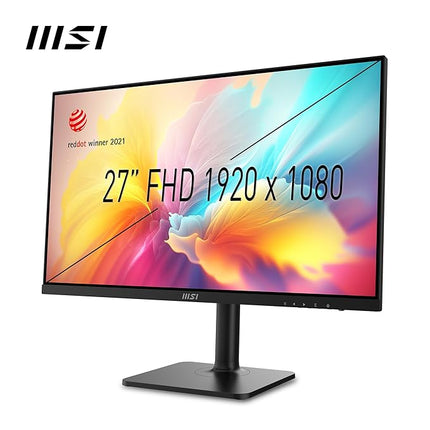 MSI Modern MD272XP 27 Inch FHD Office Monitor - 1920 x 1080 IPS Panel, 100 Hz, Eye-Friendly Screen, HDR Ready, Built-in Speakers, 4-Way Adjustable Stand, KVM - DP 1.2a, HDMI 1.4b, USB Type-C - Unboxify