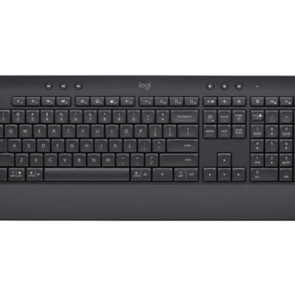 Logitech Signature K650 Wireless Keyboard with Wrist Rest, Full-Size, BLE Bluetooth or Logi Bolt USB Receiver, Comfort Deep-Cushioned Keys, Numpad, Compatible with Most OS/PC/Windows/Mac-Black - Unboxify