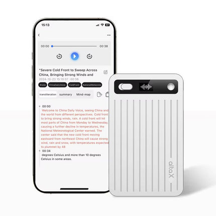 AltaX ThinkNote AI Voice Recorder for Meetings, Calls & Lectures | ChatGPT Powered Instant Transcription, Auto Summary & Mind Maps | 107 Language Support | All-Metal Design w/Case | 64GB (Onyx Steel) (BRAND NEW/SEALED)