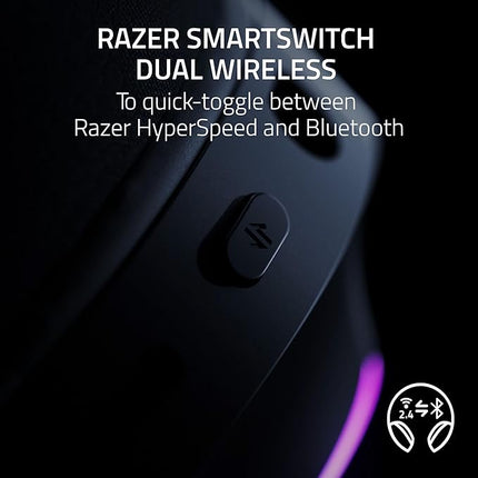 Razer Barracuda X Chroma - Wireless Multi-Platform Gaming Headset with 6 Zone Chroma RGB (SmartSwitch Hyperspeed & Bluetooth, 40mm Drivers, Detachable HyperClear Cardioid Mic) Black - Unboxify