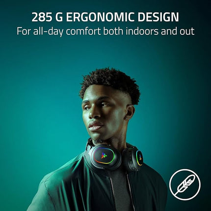 Razer Barracuda X Chroma - Wireless Multi-Platform Gaming Headset with 6 Zone Chroma RGB (SmartSwitch Hyperspeed & Bluetooth, 40mm Drivers, Detachable HyperClear Cardioid Mic) Black - Unboxify