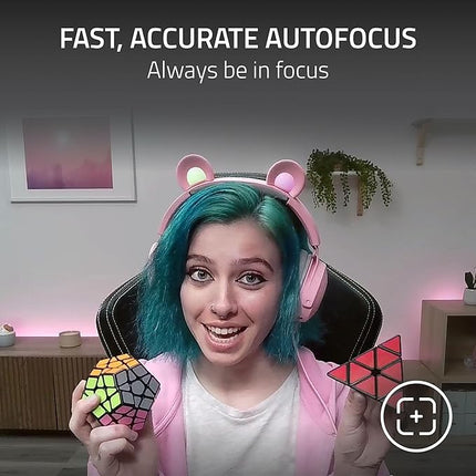 Razer Kiyo X Full HD Streaming Webcam: 1080p 30FPS or 720p 60FPS - Equipped with Auto Focus - Fully Customizable Settings - Flexible Mounting Options - RZ19-04170100-R3M1, Black - Unboxify