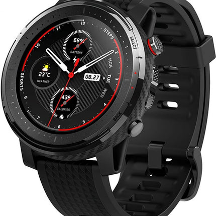 Amazfit Stratos 3 Smartwatch (Black Strap, Regular)