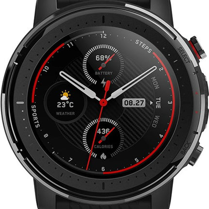 Amazfit Stratos 3 Smartwatch (Black Strap, Regular)