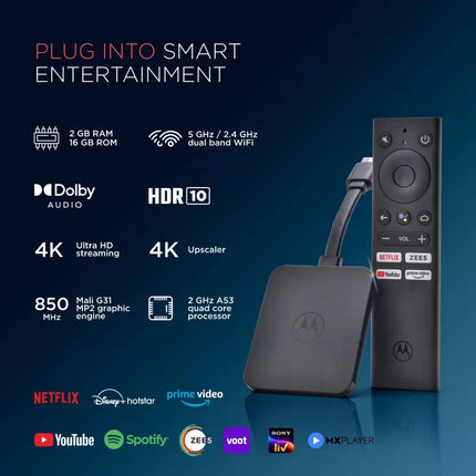 MOTOROLA DVM4KA01 Media Streaming Device (Black)
