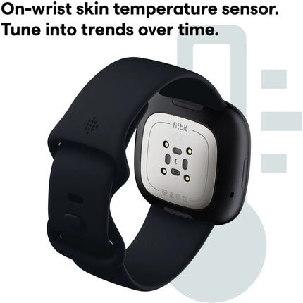 Fitbit Sense Advanced Smartwatch with Tools for Heart Health, Stress Management & Skin Temperature Trends (Black Strap, Regular)