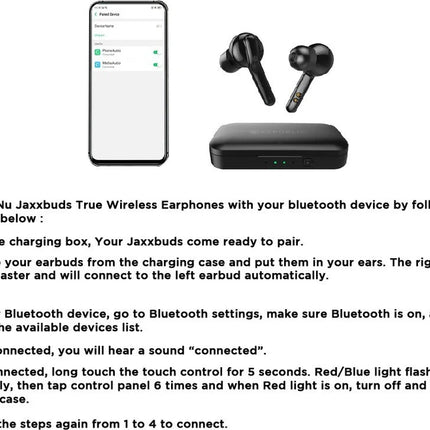 Nu Republic Jaxxbuds Bluetooth  (Black, True Wireless)