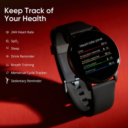 DIZO Watch R AMOLED with 45 mm Dial Size (Matte Black Strap, Free Size)
