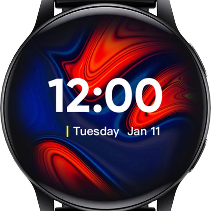DIZO Watch R AMOLED with 45 mm Dial Size (Matte Black Strap, Free Size)