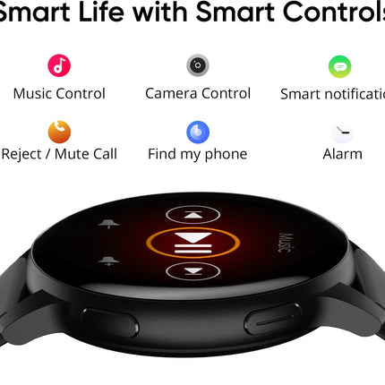 DIZO Watch R AMOLED with 45 mm Dial Size (Matte Black Strap, Free Size)