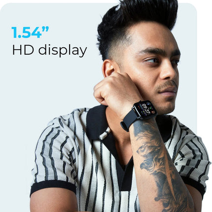 DEFY Space fit 1.54'' HD Display with Real time Temperature Sensor and SPO2 Smartwatch (Blue Strap, Free Size)