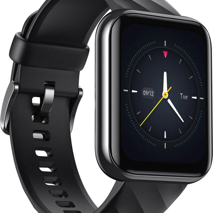 DIZO Watch D 1.8 inch Dynamic display with 550nits brightness (by realme techLife) (Classic Black Strap, Free Size)