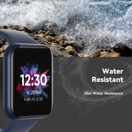 DIZO Watch D Plus with 1.85inch,550nits display&14 day battery (Blue Strap, Free Size)