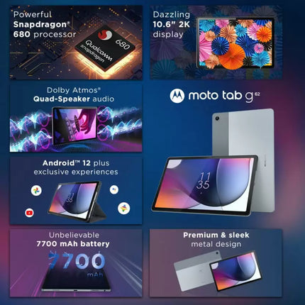 MOTOROLA Tab G62 10.61 inch Tablet (Frost Blue)