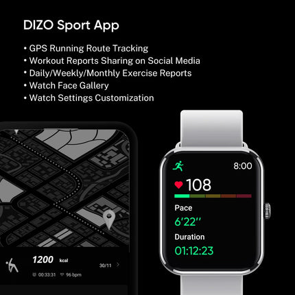 DIZO WATCH D ULTRA 1.78 AMOLED WITH CALLING (Grey Strap, Regular)