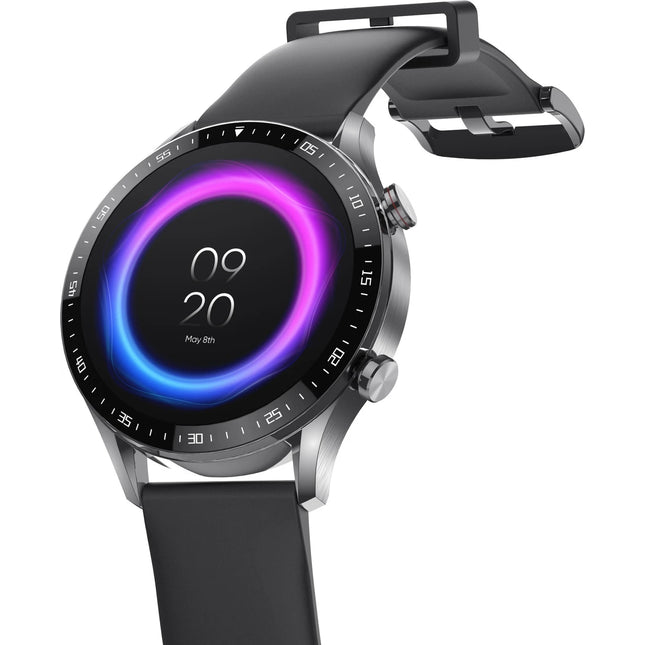 DIZO Watch R Talk, Amoled Display with Calling & 10 days battery (Black Strap, Free Size)