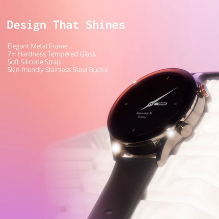 DIZO Watch R Talk, Amoled Display with Calling & 10 days battery (Black Strap, Free Size)