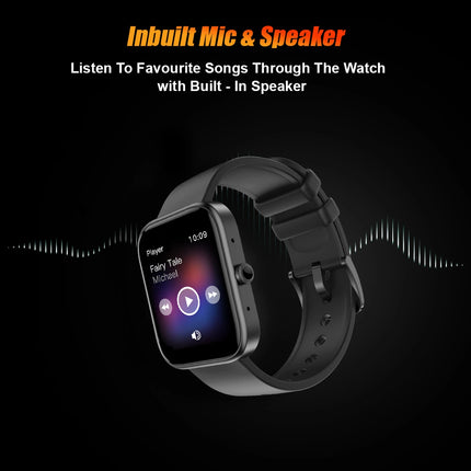 Fire-Boltt Ninja Call 2 with 46.5mm (1.83) display,Bluetooth Calling with 27 Sports Modes Smartwatch (Black Strap, Free Size)