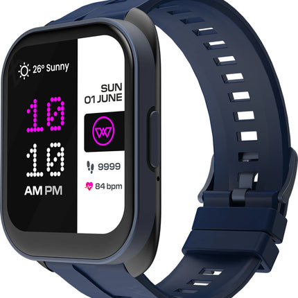 Wings 2.01 Made In India HD Smartwatch (Blue Strap, One Size)