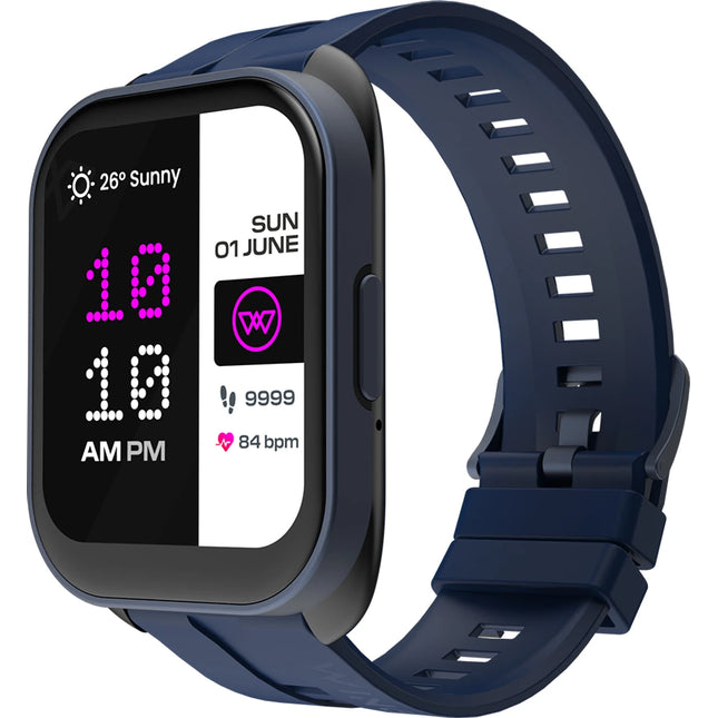 Wings 2.01 Made In India HD Smartwatch (Blue Strap, One Size)