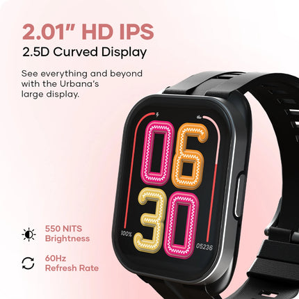 Wings 2.01 Made In India HD Smartwatch (Blue Strap, One Size)