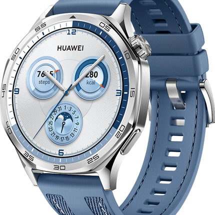Huawei Watch GT 5 46mm Smartwatch, Up to 14 Days Battery Life, iOS & Android Compatible,Built in Maps, Pro-Level Sports Call&Message Reply, (Blue, 46mm)