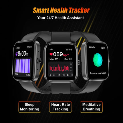 Fire-Boltt Ninja Call 2 with 46.5mm (1.83) display,Bluetooth Calling with 27 Sports Modes Smartwatch (Black Strap, Free Size)