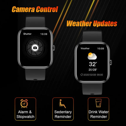 Fire-Boltt Ninja Call 2 with 46.5mm (1.83) display,Bluetooth Calling with 27 Sports Modes Smartwatch (Black Strap, Free Size)