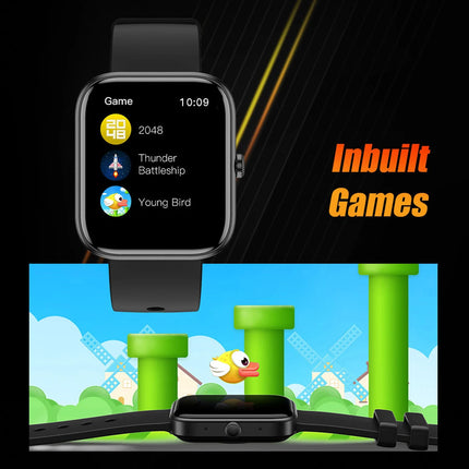 Fire-Boltt Ninja Call 2 with 46.5mm (1.83) display,Bluetooth Calling with 27 Sports Modes Smartwatch (Black Strap, Free Size)