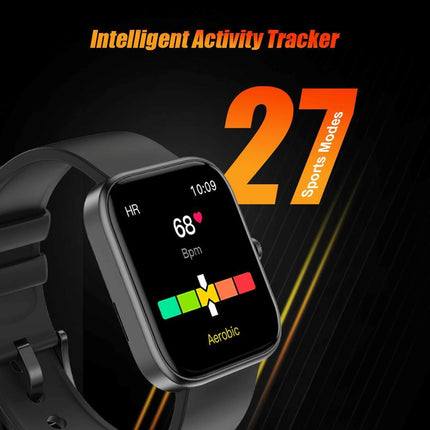 Fire-Boltt Ninja Call 2 with 46.5mm (1.83) display,Bluetooth Calling with 27 Sports Modes Smartwatch (Black Strap, Free Size)
