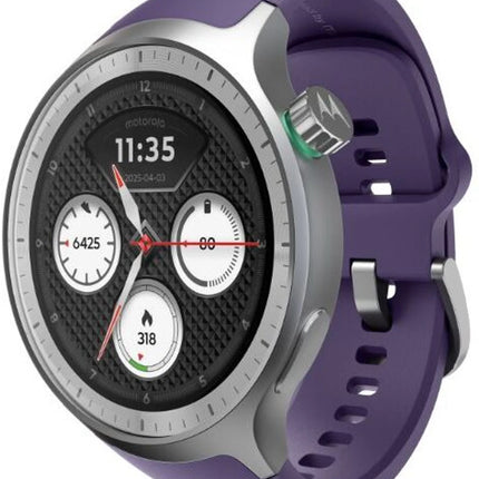 Motorola Moto Watch, 1.4 OLED, AOD, Auto-Brightness, Dual Band GPS, Powered by Polar Smartwatch
