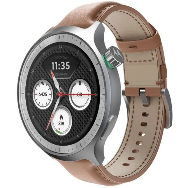 Motorola Moto Watch, 1.4 OLED, AOD, Auto-Brightness, Dual Band GPS, Powered by Polar Smartwatch