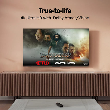 Firetv Stick 4K Plus, smart voice search with Alexa+, Cinematic 4K streaming, HDR10+ Media Streaming Device (Black)