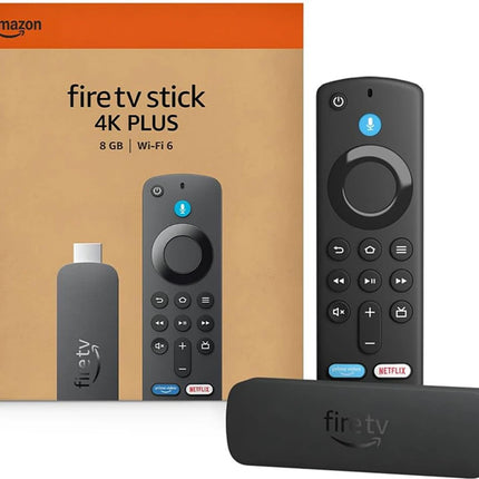 Firetv Stick 4K Plus, smart voice search with Alexa+, Cinematic 4K streaming, HDR10+ Media Streaming Device (Black)