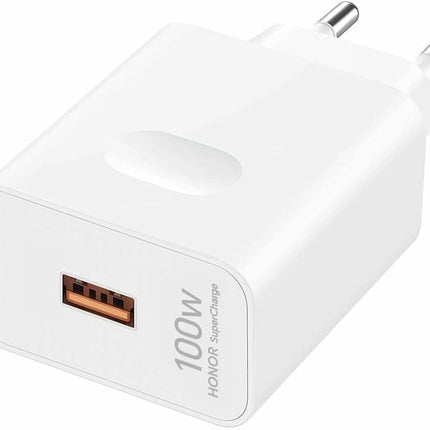 Honor 100 W Quick Charge 5 A Wall Charger for Mobile with Detachable Cable (White) (BRAND NEW/SEALED)