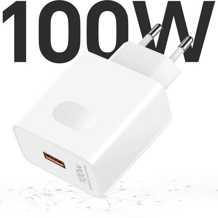 Honor 100 W Quick Charge 5 A Wall Charger for Mobile with Detachable Cable (White) (BRAND NEW/SEALED)