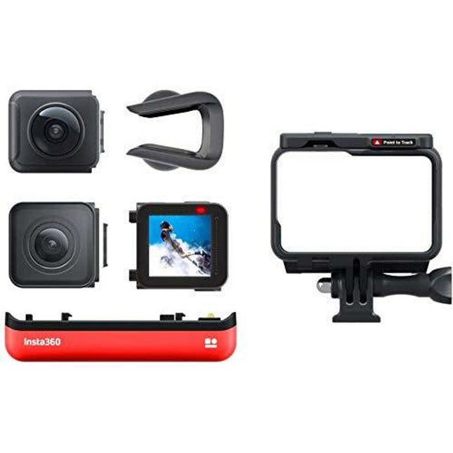 Insta360 ONE R 5.7K Panoramic Sports Action Camera 4K 60fps Wide Angle Flow State Anti-Shake IPX8 Waterproof  (360 & 4K) - Grabgear.in