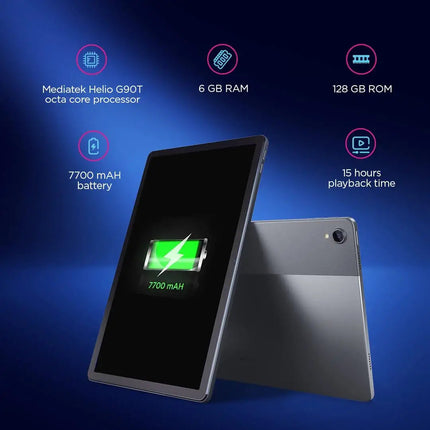 Lenovo Tab P11 Plus Tablet (11 inch (27.94 cm), 6 GB, 128 GB, Wi-Fi+LTE, Voice Calling), Slate Grey with 2K Display, Quad Speakers with Dolby Atmos, 7700 mAH Battery and TUV Certified Eye Protection - Unboxify