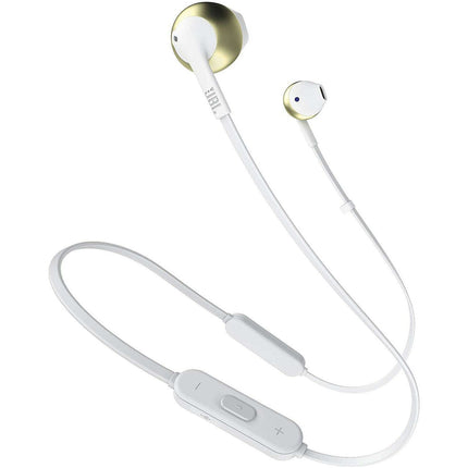 JBL T205BT Pure Bass Wireless Metal Earbud Headphones with Mic - Grabgear.in