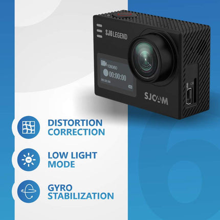 SJCAM SJ6 Legend 16 MP 4K 24fps 5.08 cm (2.0") LCD Touch Screen Action Camera (Black) (UNBOXED) - Unboxify