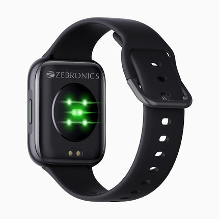 (UNBOXED) ZEBRONICS Zeb-Fit1220CH Smart Fitness Watch, 2.5D Curved Glass Full Touch Display, SpO2, BP & Heart Rate Monitor, IP67 Water Resistant, 7 Sports Mode - Unboxify