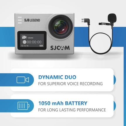 SJCAM SJ6 Legend 16 MP 4K 24fps 5.08 cm (2.0") LCD Touch Screen Action Camera (Black) (UNBOXED) - Unboxify