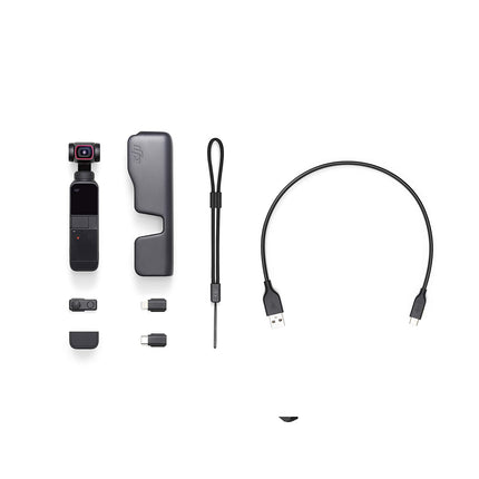 DJI Osmo Pocket2 - Handheld 3-Axis Gimbal Stabilizer with 4K Camera,1/1.7" CMOS,64MP Photo, Pocket-Sized, Active Track 3.0, Glamour Effects, Video Vlog for Android and iPhone (Black) - Grabgear.in