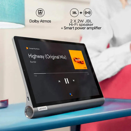 Lenovo Tab Yoga Smart Tablet with The Google Assistant (10.1 inch/25.65 cm, 4GB, 64GB, Wi-Fi + 4G LTE, Calling), Iron Grey - Unboxify