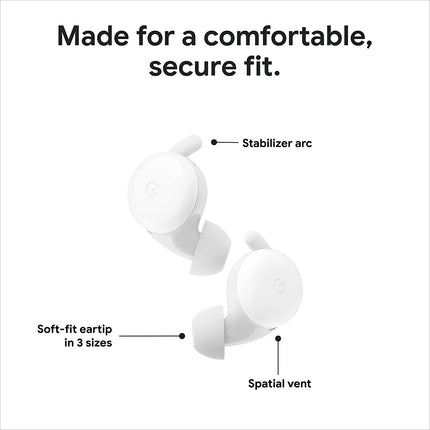 Google Pixel Buds A-Series - Wireless Earbuds - Headphones with Bluetooth - Clearly White (UNBOXED) - Unboxify